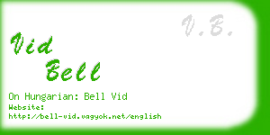 vid bell business card